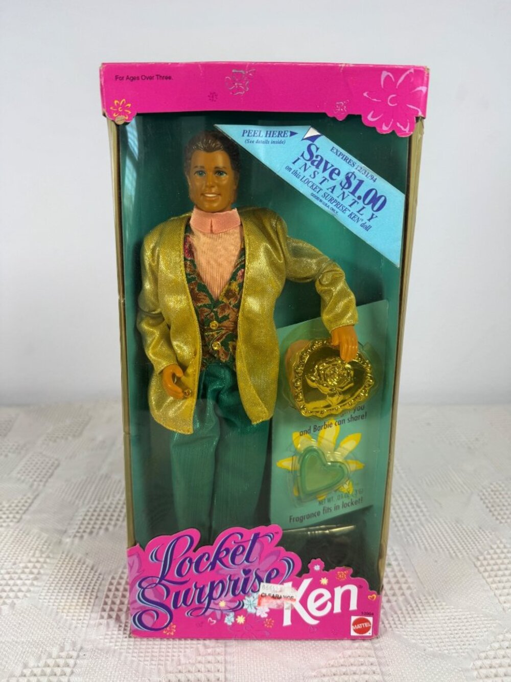 Barbie Locket Surprise Ken Doll 1993 Mattel Vintage 10964 NIB